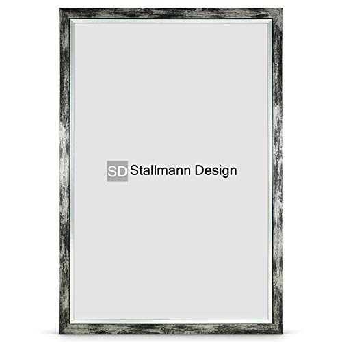 Stallmann Design Bilderrahmen my Frames DIN A3 29,7x42 cm schwarz gewischt Rahmen fuer Dina 4 und 60 andere Formate Fotorahmen Wechselrahmen aus Holz MDF von Stallmann Design