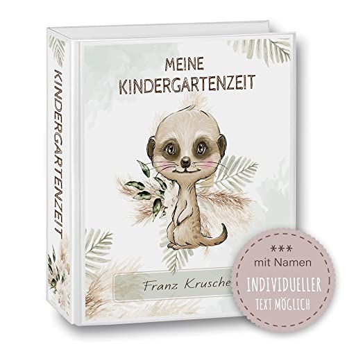 Kindergarten Ordner personalisiert mit Namen und Wunschtext Safaro Erdmännchen A4 - Meine Kindergartenzeit Kindergartenordner Portfolioordner Sammelordner Junge Mädchen Kindergarten Ordner personalisiert mit Namen und Wunschtext Safaro Erdmännchen A4 - Meine Kindergartenzeit Kindergartenordner Portfolioordner Sammelordner Junge Mädchen von Stammbuchshop