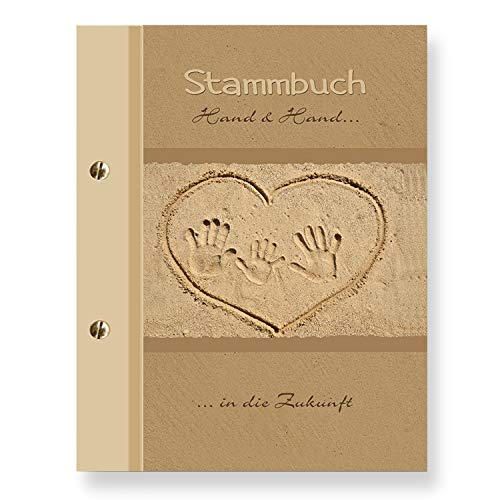 Stammbuchshop stb Hand_Kind_a4 Familienstammbuch, Beige, 31 x 24 x 1,7 cm von Stammbuchshop