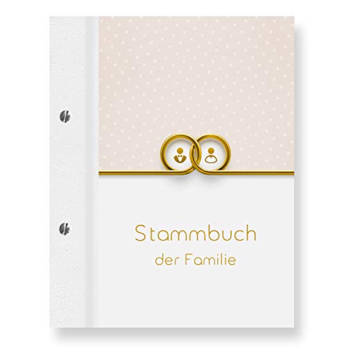 Stammbuchshop stb_Connect_Rose_a4 Familienstammbuch, Gold, 31 x 24 x 1,7 cm von Stammbuchshop
