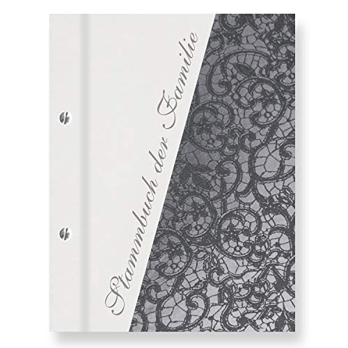 Stammbuchshop stb_cala a4 Familienstammbuch, Grau, Weiß, 31 x 24 x 1,7 cm von Stammbuchshop