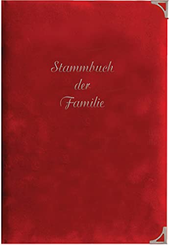 Stammbuch Adria, rot, Velours, Silberprägung, Stammbuchformat von Stammbuchverlag