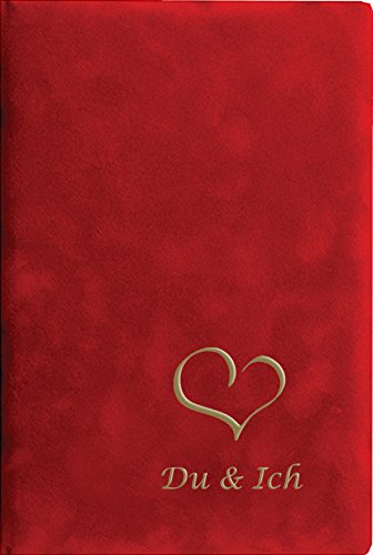 Stammbuch DU & ICH, tomtenrot, Velours, Herzrägung Gold, Stammbuchformat, das Buch für Alle (60002R) von Stammbuchverlag