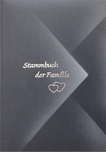 Stammbuch HALI, anthrazit, Designfolie, Schriftzug und Herzen in Silber, Stammbuchformat von Stammbuchverlag