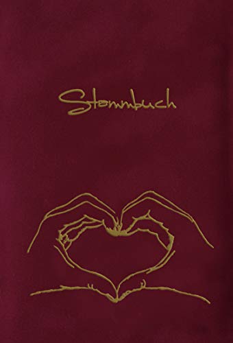Stammbuch Herz mit Hand, Bordeaux, Velours, Goldprägung, Stammbuchformat Stammbuch Herz mit Hand, Bordeaux, Velours, Goldprägung, Stammbuchformat von Stammbuchverlag