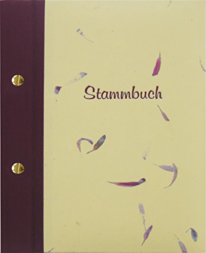 Stammbuch IRIS, weinrot/Creme, handgeschöpftes Naturpapier, modernes Design, Format A5+ (605027) von Stammbuchverlag
