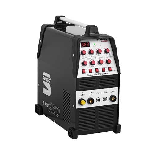 Stamos Germany Alu Schweißgerät WIG AC/DC MMA E-Hand Schweißmaschine für Aluminium Schweissgerät elektro S-ALU 220 (220 A / 230 V, 60% Duty Cycle, 2/4-Takt/Pulsfunktion, Fußpedalanschluss) von Stamos Power