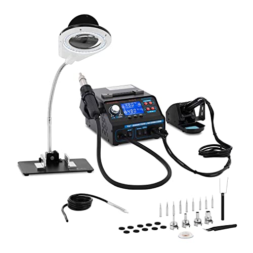 Stamos Soldering Lötstation 4-in-1 Lötkolben (75 W) Heißluftkolben (550 W) 100-480 °C Lötrauchabsaugung Basisstation mit LED-Display inkl. Lötspitzen Heißluftdüsen Pinzette uvm. Heißluft Lötstation Stamos Soldering Lötstation 4-in-1 Lötkolben (75 W) Heißluftkolben (550 W) 100-480 °C Lötrauchabsaugung Basisstation mit LED-Display inkl. Lötspitzen Heißluftdüsen Pinzette uvm. Heißluft Lötstation von Stamos Welding Group