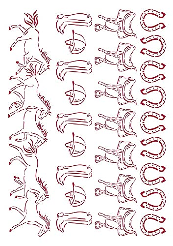 Stamperia KSG470 G Stencil-Romantic Running Horses G Schablone – Romantische laufende Pferde, Verschieden, A4, 3 Piece Stamperia KSG470 G Stencil-Romantic Running Horses G Schablone – Romantische laufende Pferde, Verschieden, A4, 3 Piece von Stamperia