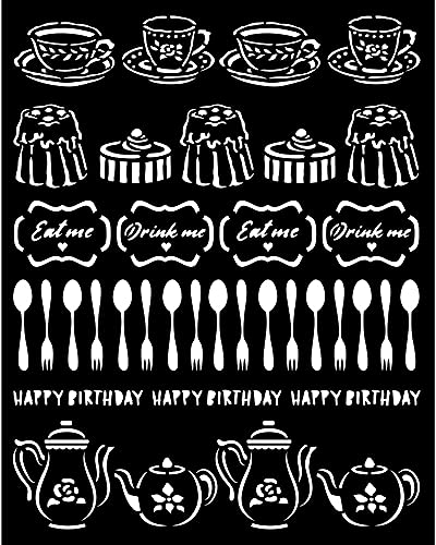 Stamperia International KSTD088 Thick Stencil Dicke Schablone Alice Sweety, verschieden, 20 x 25 cm Stamperia International KSTD088 Thick Stencil Dicke Schablone Alice Sweety, verschieden, 20 x 25 cm von Stamperia
