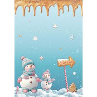Motiv-Strohseide "Candy Christmas - Snowman" Motiv-Strohseide "Candy Christmas - Snowman" von Stamperia