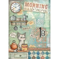 Motiv-Strohseide "Furry Friends -  Morning is a soft Promise" von Stamperia