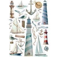 Motiv-Strohseide "Lighthouse" Motiv-Strohseide "Lighthouse" von Stamperia