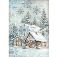 Motiv-Strohseide "The Owl's House - Cottage" Motiv-Strohseide "The Owl's House - Cottage" von Stamperia