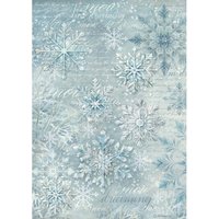 Motiv-Strohseide "The Owl's House - Snowflakes" von Stamperia