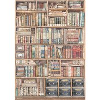 Motiv-Strohseide "Venice City of Art - Vintage Books" von Stamperia