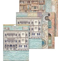Motiv-Strohseiden Sortiment "Venice City of Art", 6er-Set Motiv-Strohseiden Sortiment "Venice City of Art", 6er-Set von Stamperia