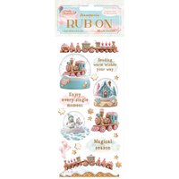Rub On Transferfolie "Candy Christmas" - Snowglobes von Stamperia