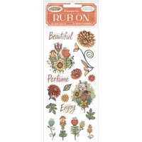 Rub On Transferfolie "Furry Friends" - Flowers von Stamperia