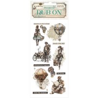 Rub On Transferfolie "Voyages Fantastiques" - Explorers von Stamperia