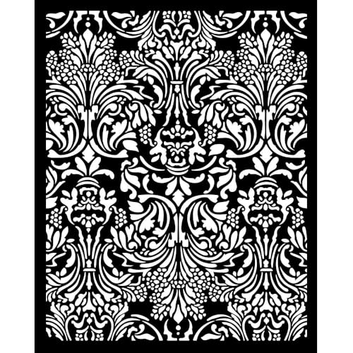Stamperia - Thick Stencils for Scrapbooking, Albums, Cards, Bullet Journalling, and More, Flexible Material, Easy to Clean, Perfect for Crafts and Gifting (Sir Vagabond in Fantasy World Damasque) von Stamperia