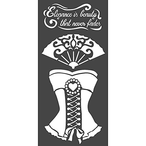 STAMPERIA KSTDL39 STENCIL 12X25CM Dicke Schablonecm. 12X25 Corset, Mehrfarbig STAMPERIA KSTDL39 STENCIL 12X25CM Dicke Schablonecm. 12X25 Corset, Mehrfarbig von Stamperia