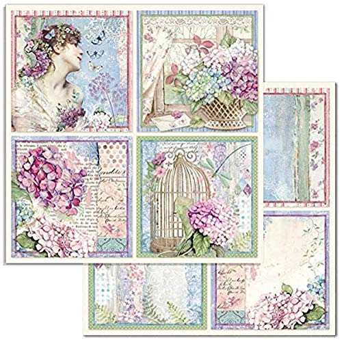 STAMPERIA SBB697 DS PAPR12 Scrapbooking Doppelseitiges Papier 4 Cards, Mehrfarbig, 30,5x30,5 STAMPERIA SBB697 DS PAPR12 Scrapbooking Doppelseitiges Papier 4 Cards, Mehrfarbig, 30,5x30,5 von Stamperia