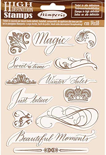 STAMPERIA WTKCC168 CLING STAMP BEAU MOMNT HD Gummistempel aus Kautschuk cm.14x18 Beautiful moments, Mehrfarbig STAMPERIA WTKCC168 CLING STAMP BEAU MOMNT HD Gummistempel aus Kautschuk cm.14x18 Beautiful moments, Mehrfarbig von Stamperia