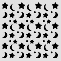 Schablone "Baby - Star and Moon" von Stamperia