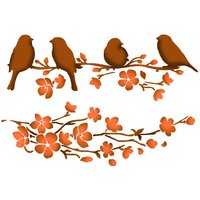 Schablone "Birds in Spring" von Durchsichtig