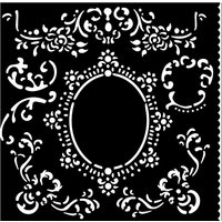 Schablone "House of Roses", 18 x 18 cm - Border with Frame Schablone "House of Roses", 18 x 18 cm - Border with Frame von Stamperia