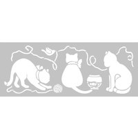 Schablone Katzen, Stamperia von Grau