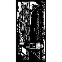 Schablone "Silent Sea - Lighthouse", 12x25cm von Stamperia