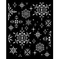 Schablone "The Owl's House - Snowflakes" von Stamperia