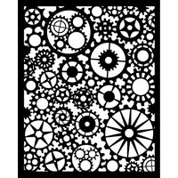 Schablone "Voyages Fantastiques - Gears Pattern" von Stamperia