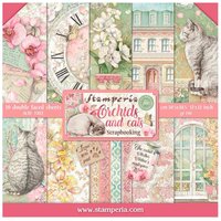 Scrapbook-Block "Katze und Orchidee" von Multi