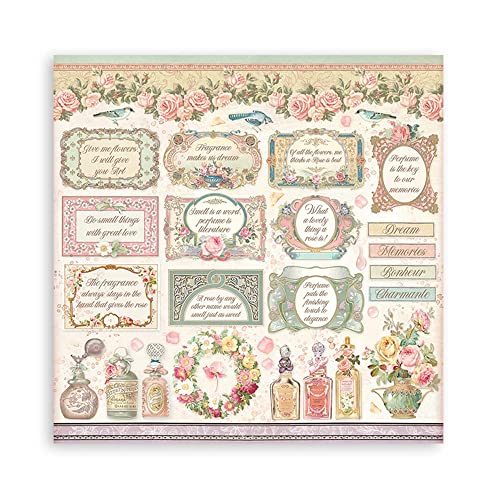 Scrapbooking Pad 10 Sheets CM 30.5x30.5 (12 "X12") - Rose Perfum von Stamperia