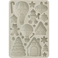 Silikonform A5 "Candy Christmas - Gingerbreads" Silikonform A5 "Candy Christmas - Gingerbreads" von Stamperia