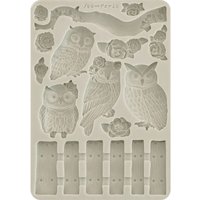 Silikonform A5 "The Owl's House - Owls and Branch" von Stamperia