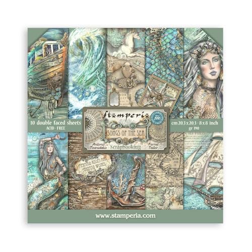 Stamperia, Songs of the Sea 8x8 Inch Paper Pack von Stamperia