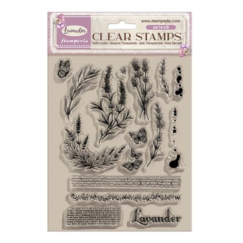 Stamperia - Acrylic Stamp for Scrapbooking, Albums, Card Making, Bullet Journalling, and More, Transparent, Long Lasting, Easy to Clean, Perfect for Hobbies, Crafts, and Gifting (Lavender) von Stamperia