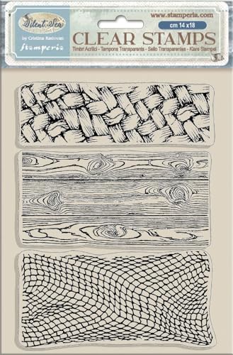 Stamperia - Acrylic Stamp for Scrapbooking, Albums, Card Making, and Bullet Journalling, Transparent, Long Lasting, Easy to Clean, Perfect for Crafts and Gifting (Silent Sea, 3 Textures) von Stamperia