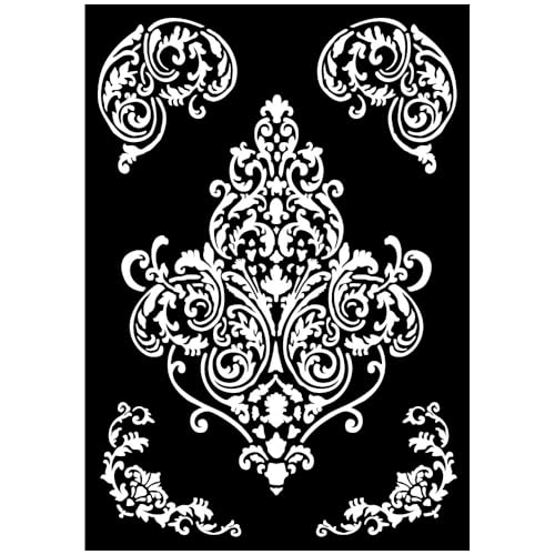 Stamperia - Big Stencils A3 for Scrapbooks, Albums, Cards, Bullet Journalling, and More, Flexible Material, Easy to Clean, Perfect for Hobbies, Crafts and Gifting (Art Stories, Frieze and Corners) von Stamperia