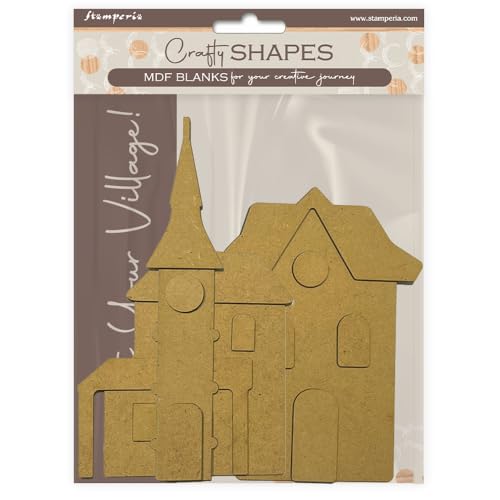 Stamperia - Crafty Shapes for Scrapbooks, Albums, Cards, Bullet Journals and More, Decorate with Papers and Paint, Perfect for Hobbies, Crafts, and Gifting (Silent Sea, Tower Landscape) von Stamperia