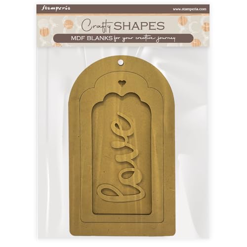 Stamperia - Crafty Shapes for Scrapbooks, Albums, Cards, Bullet Journals and More, Decorate with Papers and Paint, Perfect for Hobbies, Crafts, and Gifting (Timeless, Tag) von Stamperia