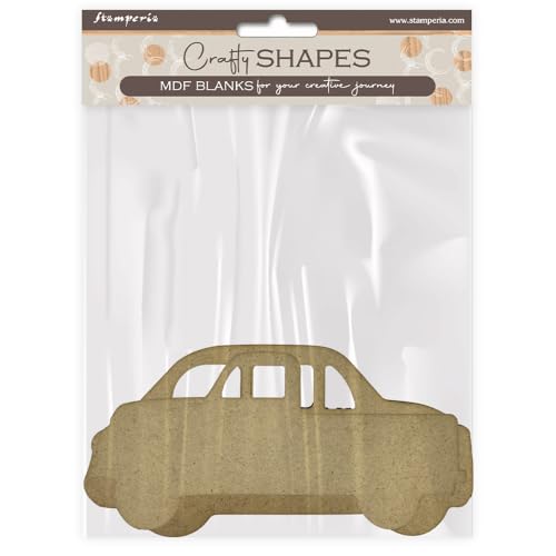 Stamperia - Crafty Shapes for Scrapbooks, Albums, Cards, and Bullet Journals, Decorate with Papers and Paint, Perfect for Hobbies, Crafts, and Gifting (Art of Travelling, Car and Truck) (2pcs) von Stamperia