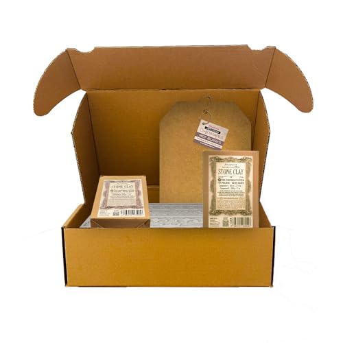 Stamperia - Crafty and Shape Kit for Crafts and Mixed Media Projects, with 4 x Large Moulds, 2 x Packs of Stone Clay, and a Decorative Tag (7pcs) (Art Stories) von Stamperia