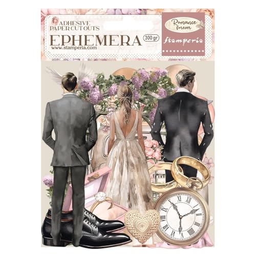 Stamperia DFLCT37 Ephemera Romance Forever Zeremonie Edition, Mehrfarbig, 10 x 21 cm von Stamperia