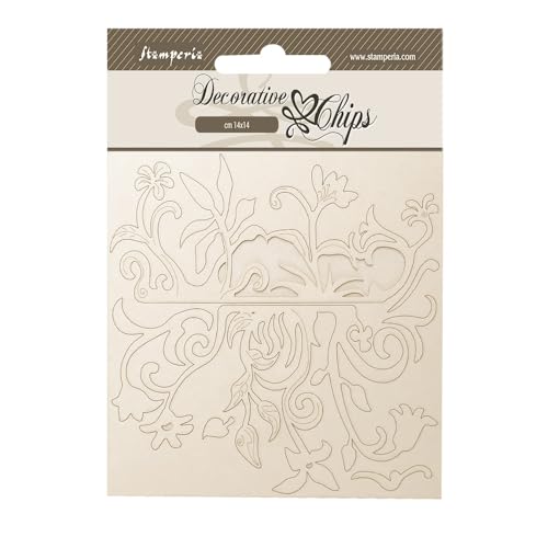 Stamperia - Decorative Chips for Scrapbooking, Albums, Card Making, and Bullet Journalling, Laser Cut Cardboard Shapes, Easy to Glue, Perfect for Crafts and Gifting (Hidden Grove, Pattern) von Stamperia