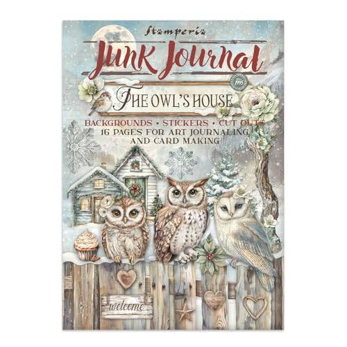 Stamperia - Junk Journal Stickers, Cut-Outs, and Backgrounds for Scrapbooks, Albums, Card Making, Bullet Journalling and More, Perfect for Hobbies, Crafts, and Gifting (The Owl’s House) von Stamperia